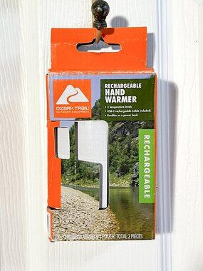 NEW OZARK TRAIL HAND WARMER 3 TEMPERATURE LEVELS USB RECHARGEABLE INCLUDES CABLE